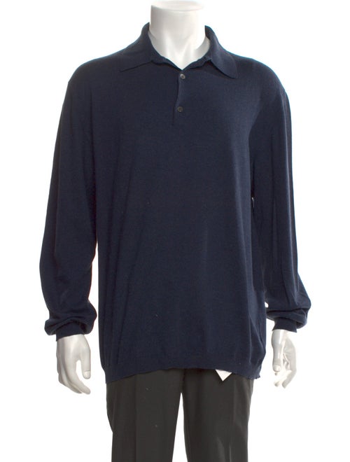 Ermenegildo Zegna Collar Long Sleeve Polo Sweater