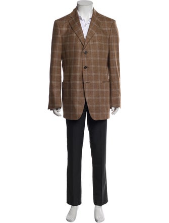 Ermenegildo Zegna Plaid Print Overcoat