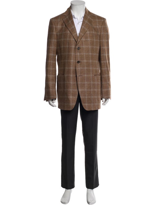 Ermenegildo Zegna Plaid Print Overcoat