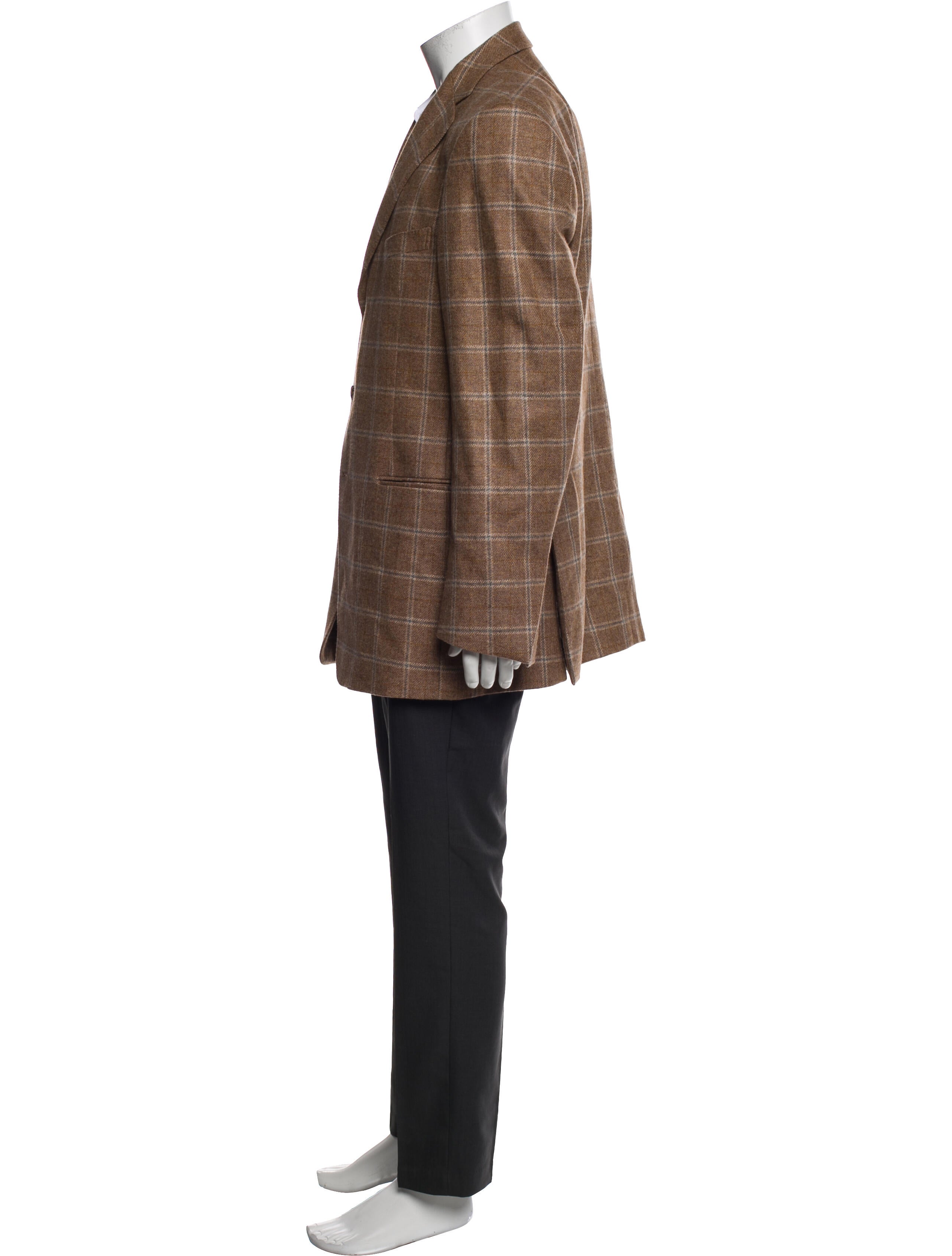 Ermenegildo Zegna Plaid Print Overcoat