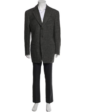 Ermenegildo Zegna Wool Tweed Pattern Overcoat