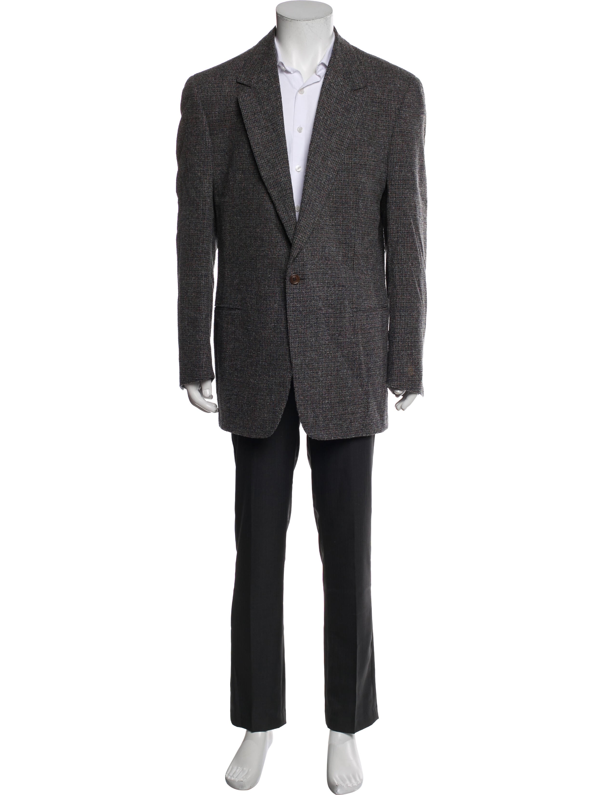 Ermenegildo Zegna Tweed Pattern Overcoat