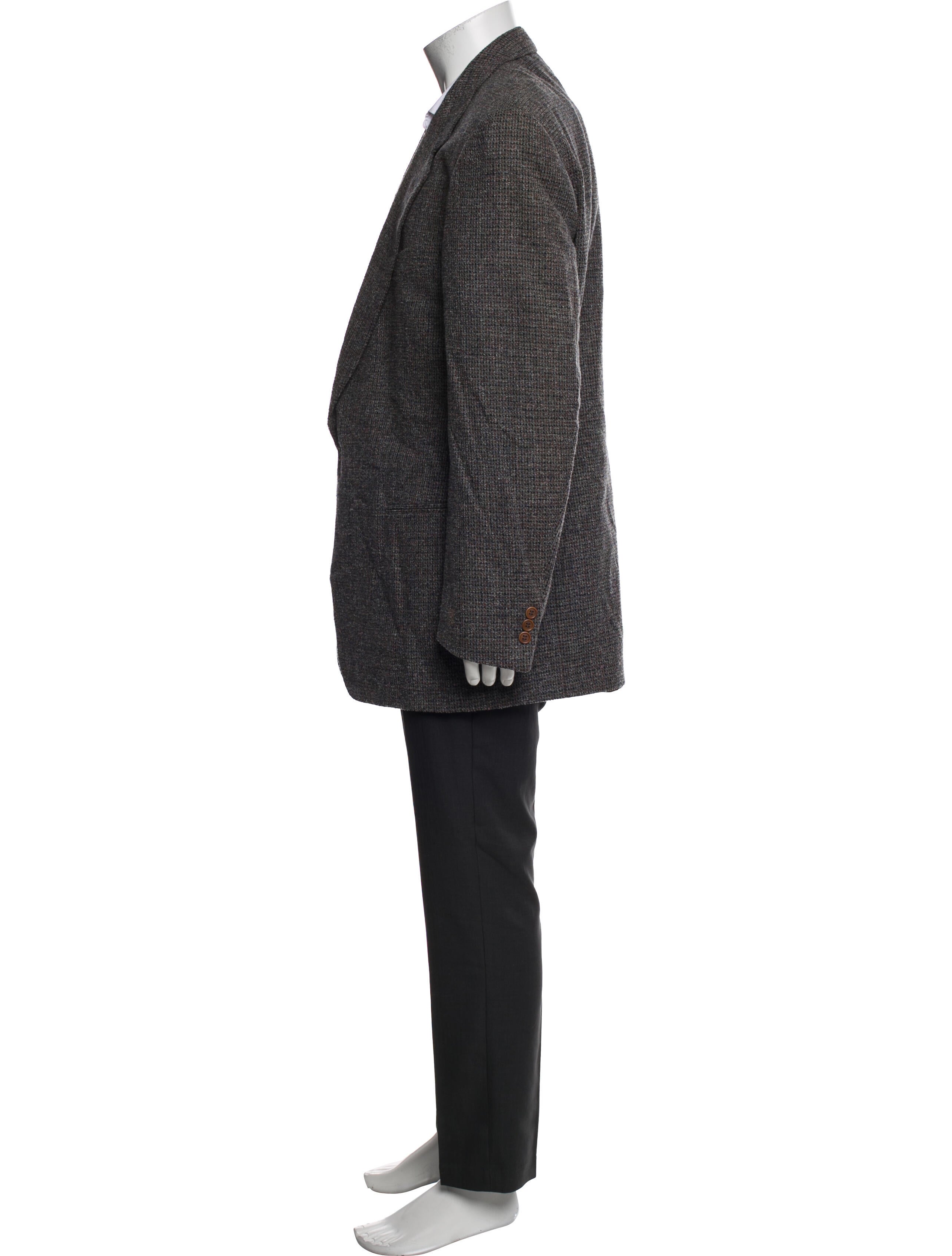 Ermenegildo Zegna Tweed Pattern Overcoat