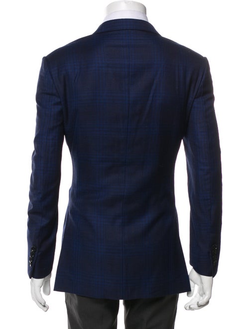 Ermenegildo Zegna Wool Plaid Print Blazer