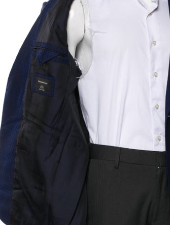 Ermenegildo Zegna Wool Plaid Print Blazer