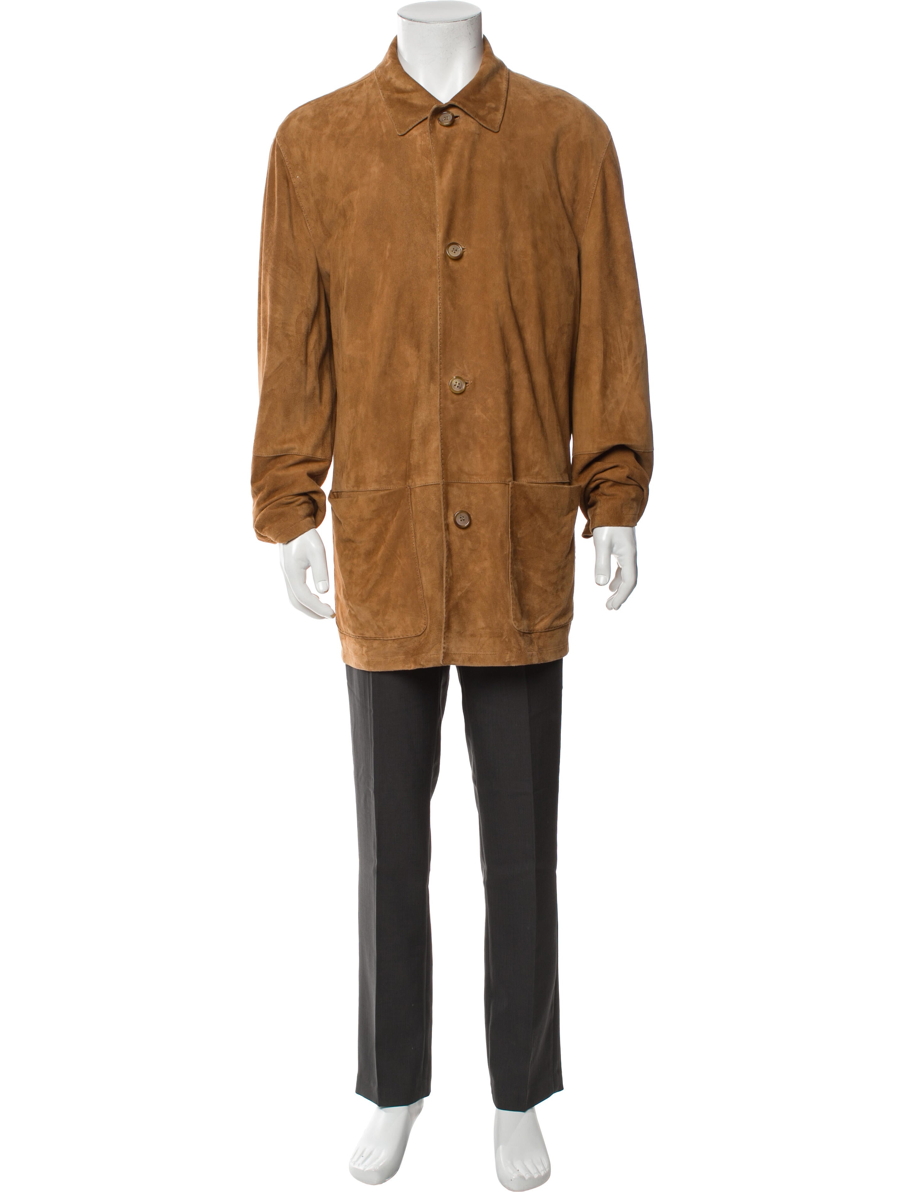 Ermenegildo Zegna Leather Overcoat
