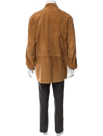 Ermenegildo Zegna Leather Overcoat