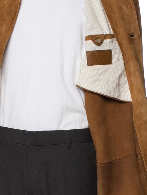 Ermenegildo Zegna Leather Overcoat