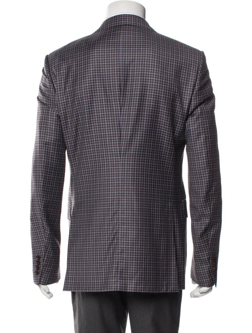 Ermenegildo Zegna Wool Plaid Print Blazer