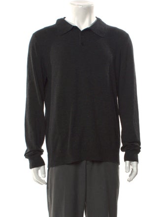 Ermenegildo Zegna Wool Crew Neck Polo Sweater