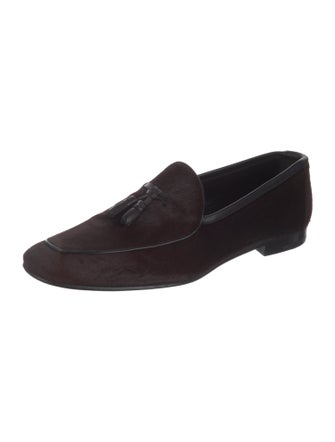 Ermenegildo Zegna Leather Leather Trim Embellishment Loafers