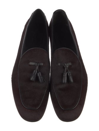 Ermenegildo Zegna Leather Leather Trim Embellishment Loafers