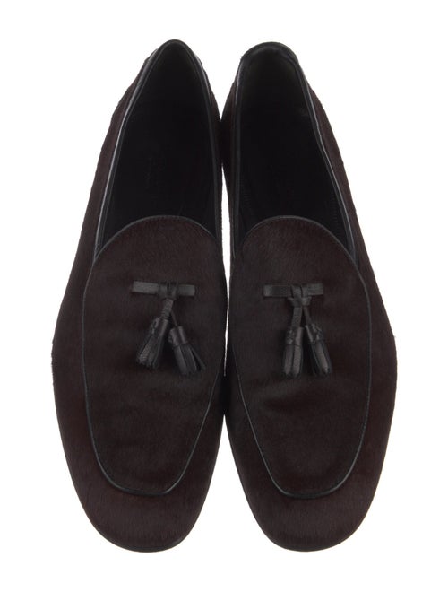 Ermenegildo Zegna Leather Leather Trim Embellishment Loafers