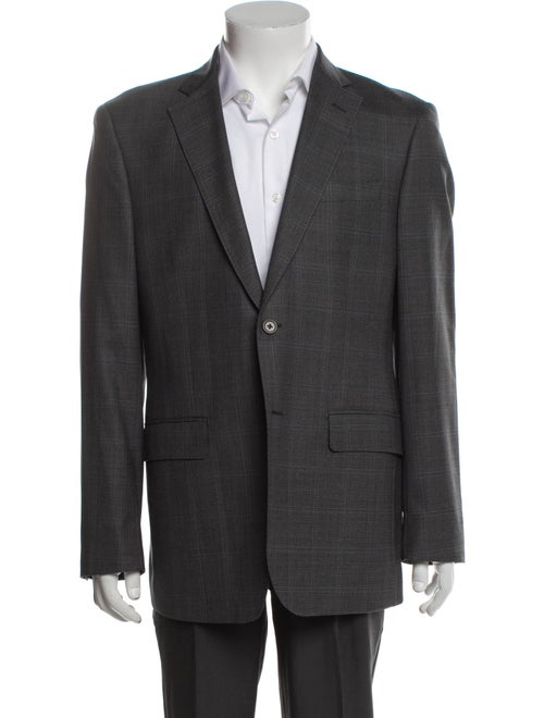 Ermenegildo Zegna Wool Plaid Print Blazer