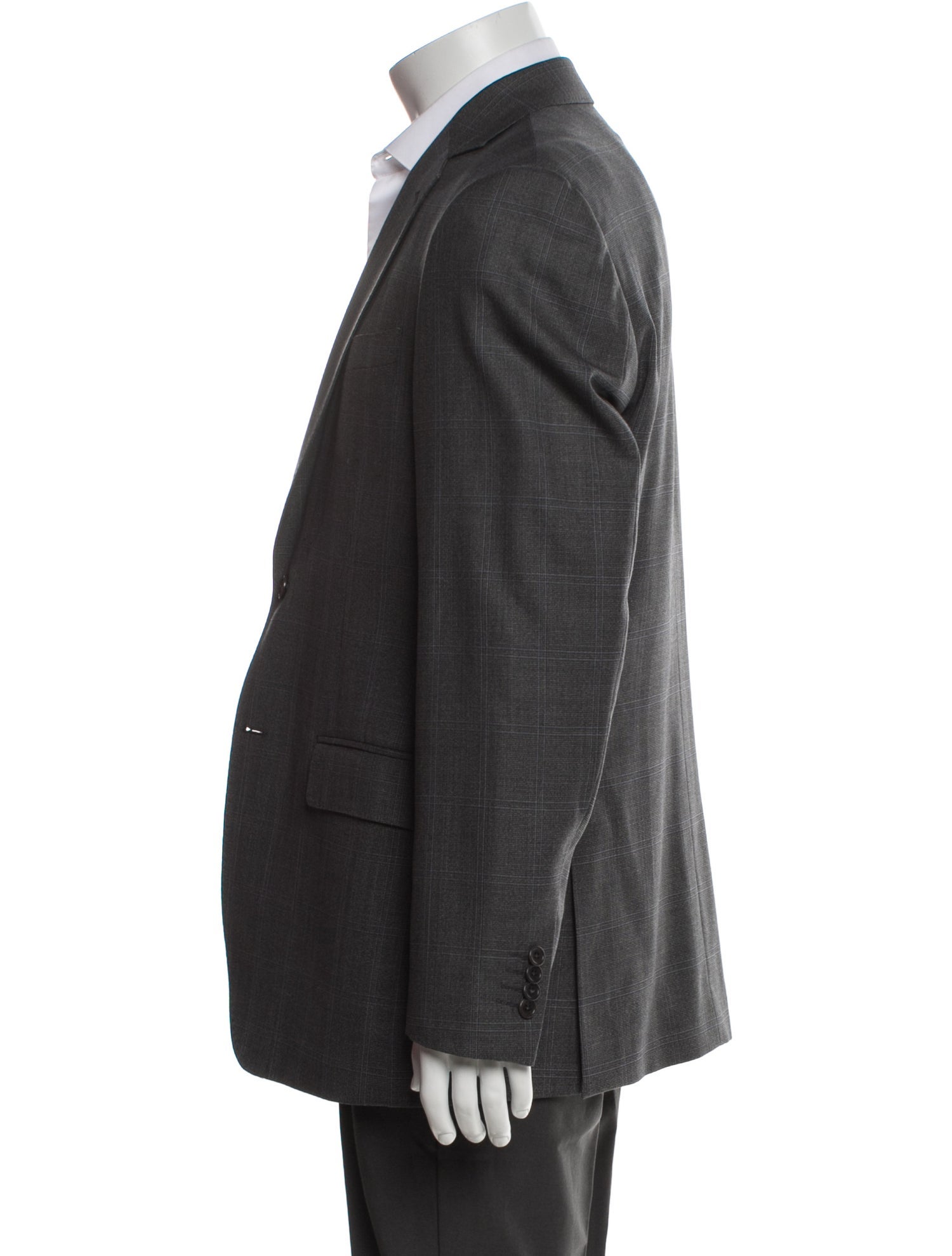 Ermenegildo Zegna Wool Plaid Print Blazer