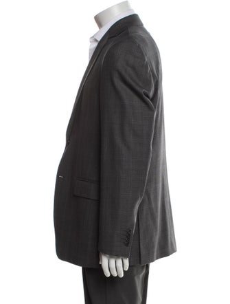 Ermenegildo Zegna Wool Plaid Print Blazer