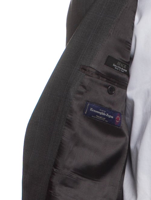 Ermenegildo Zegna Wool Plaid Print Blazer