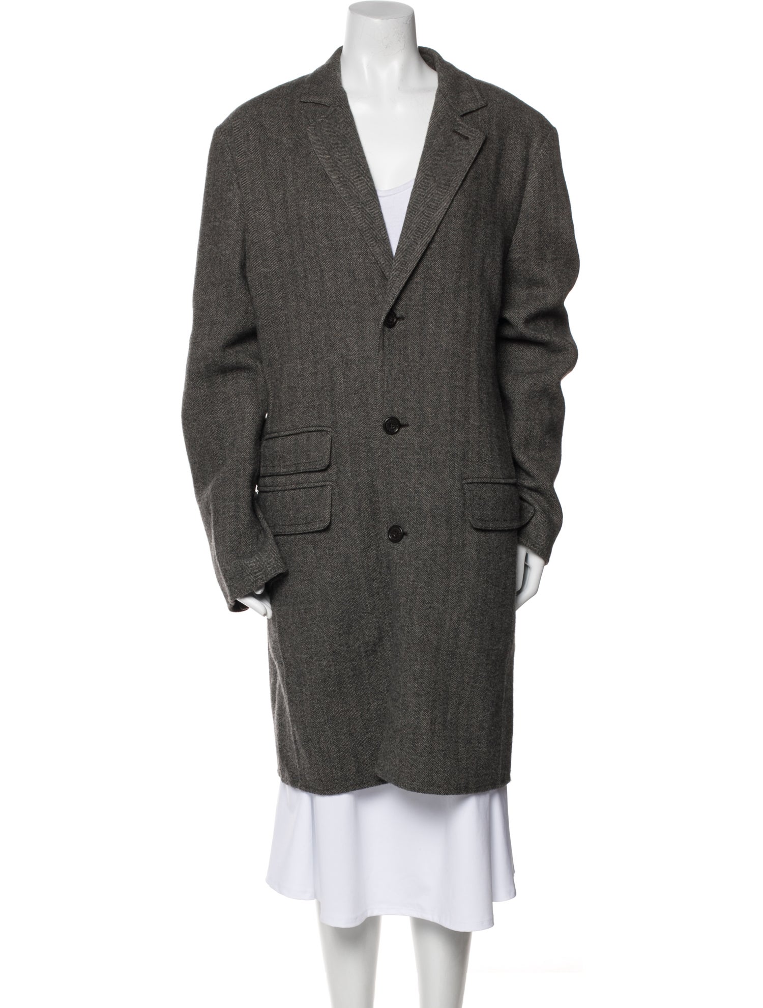 Ermenegildo Zegna Virgin Wool Tweed Pattern Coat