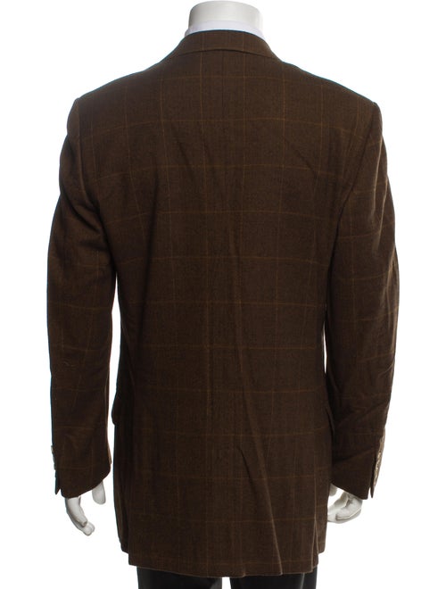 Ermenegildo Zegna Wool Plaid Print Blazer