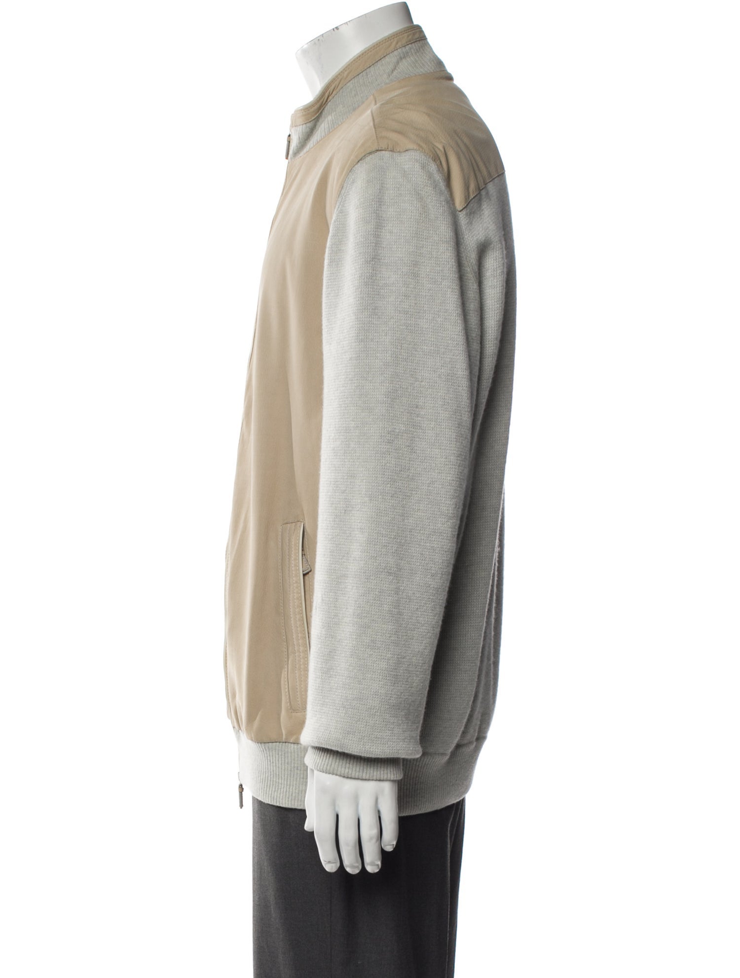 Ermenegildo Zegna Cashmere Colorblock Pattern Jacket