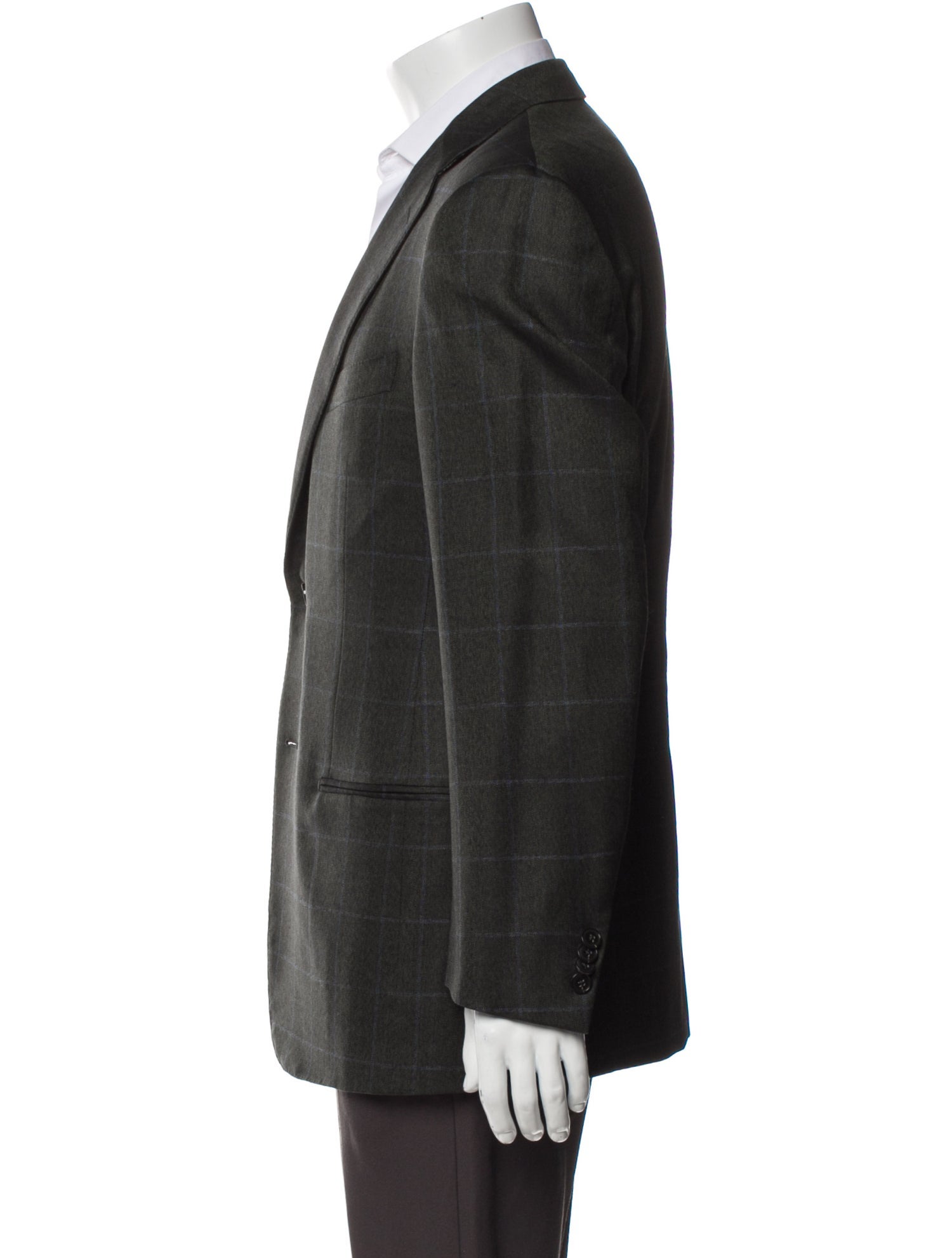 Ermenegildo Zegna Silk Plaid Print Blazer