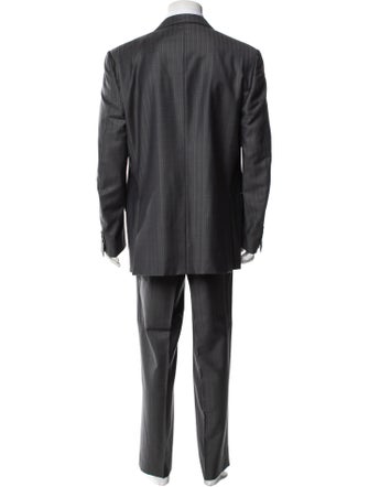 Ermenegildo Zegna Wool Plaid Print Two-Piece Suit