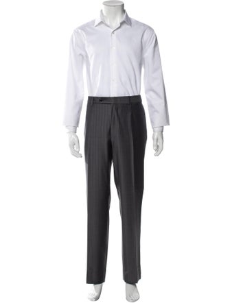 Ermenegildo Zegna Wool Plaid Print Two-Piece Suit