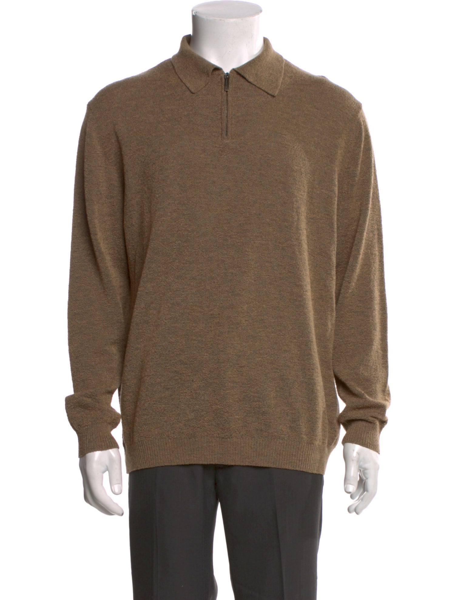 Ermenegildo Zegna Wool Collar Polo Sweater