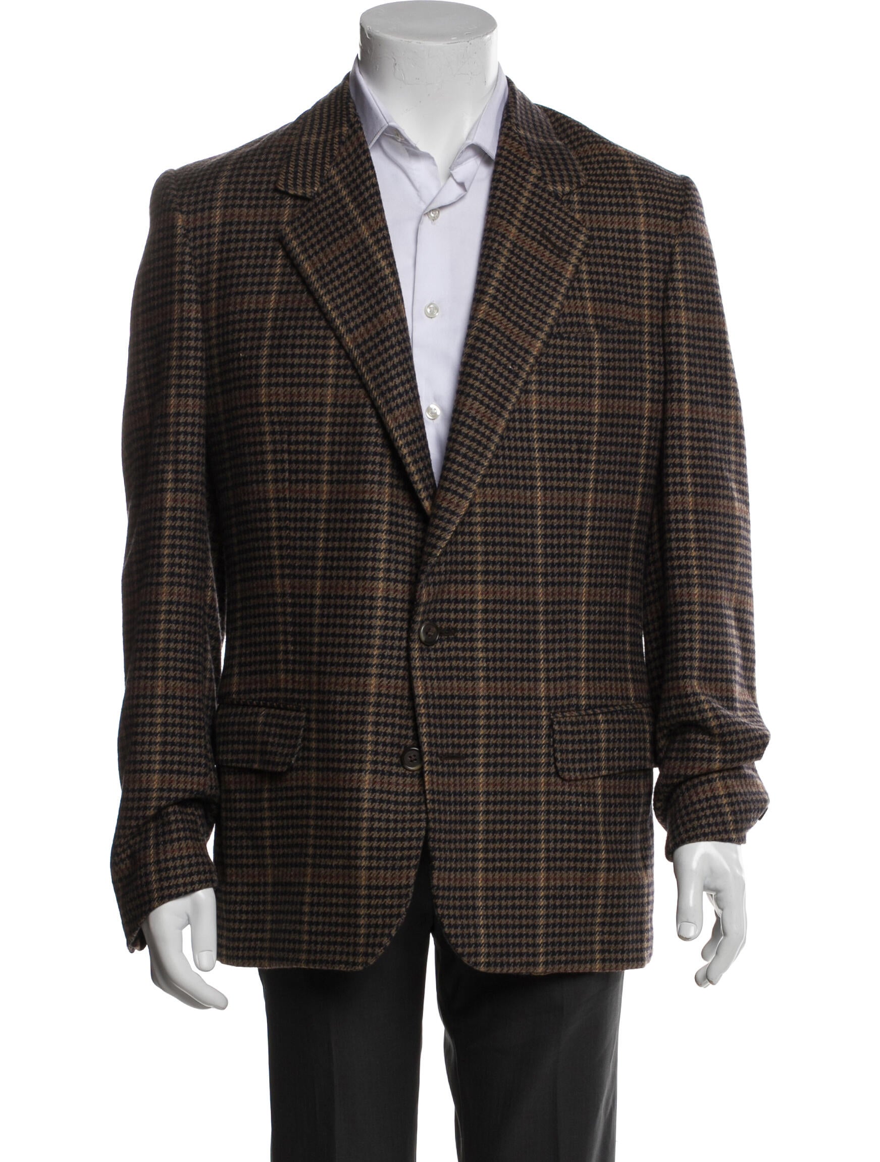 Ermenegildo Zegna Wool Houndstooth Print Blazer