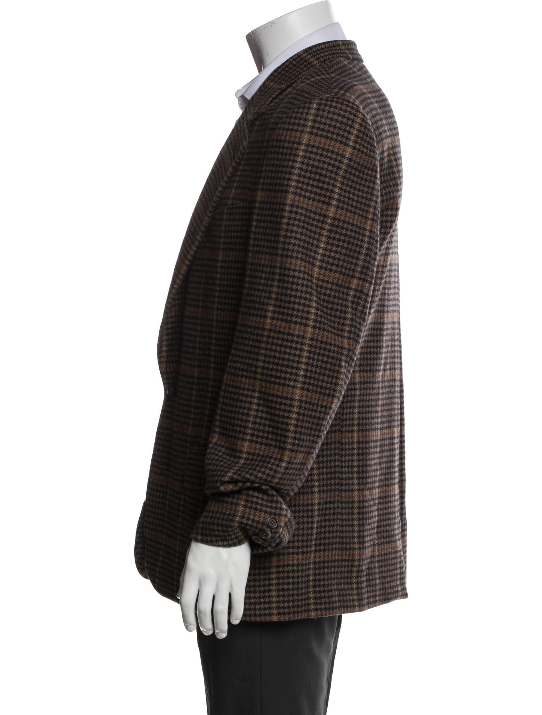 Ermenegildo Zegna Wool Houndstooth Print Blazer