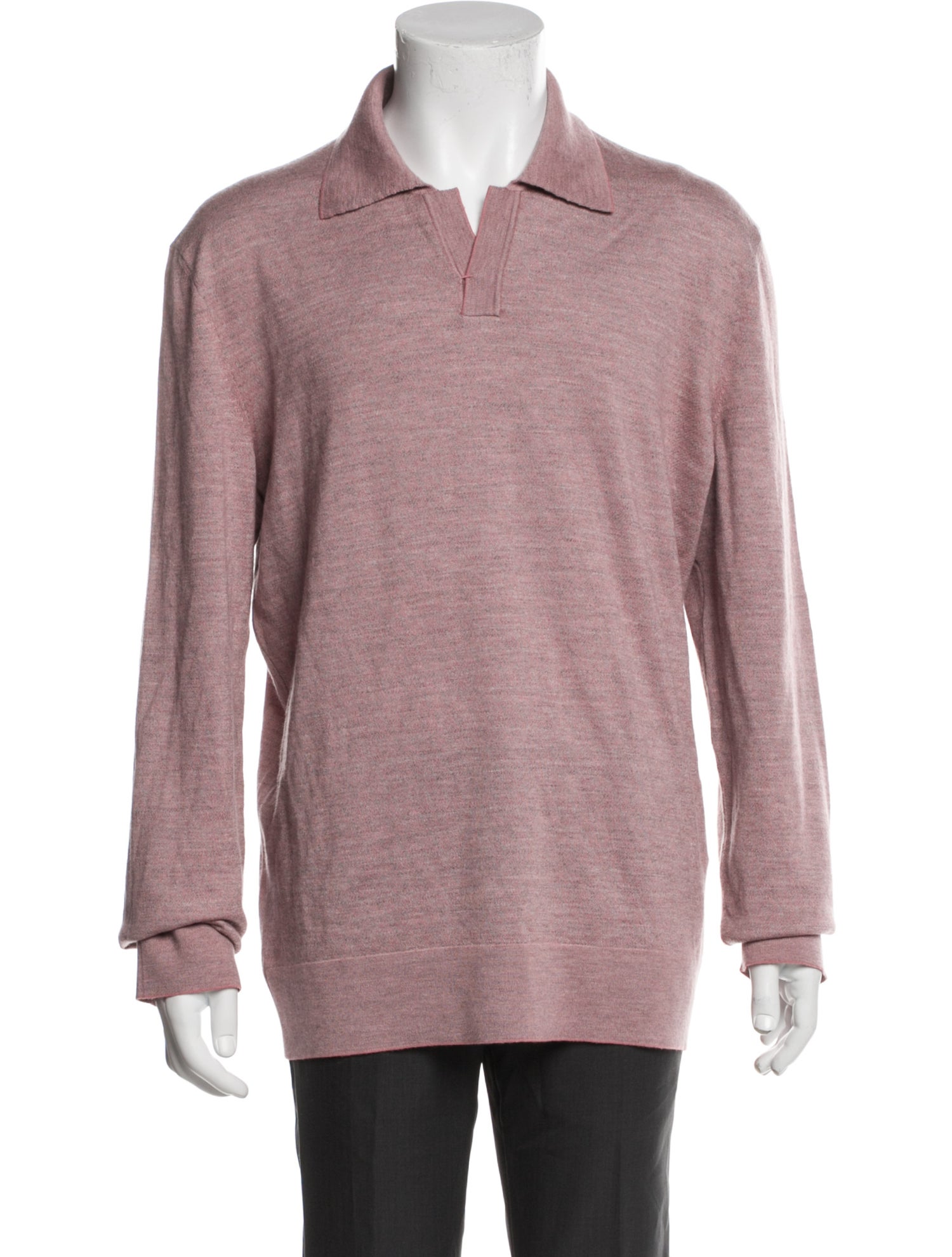 Ermenegildo Zegna Cashmere Mock Neck Polo Sweater