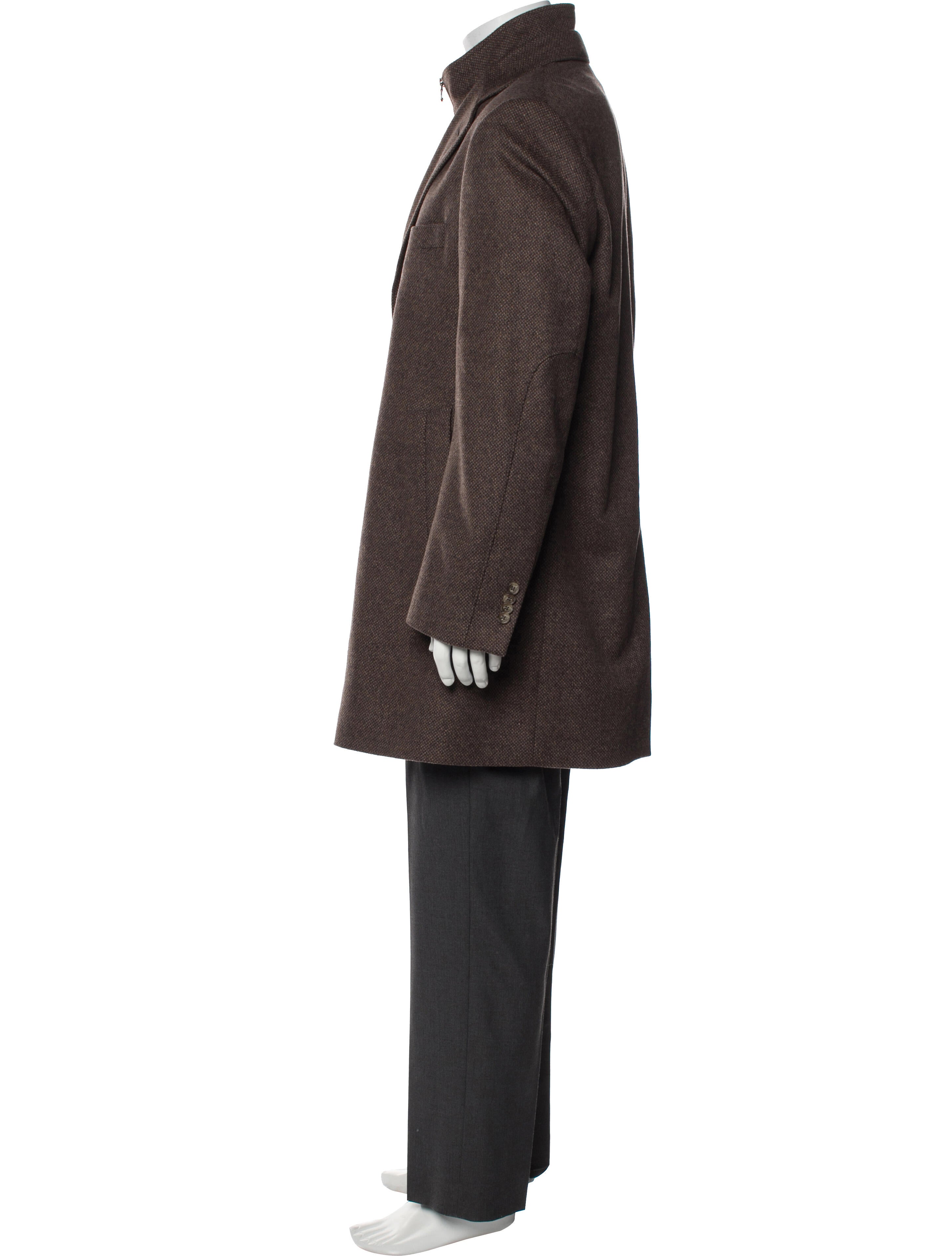 Ermenegildo Zegna Wool Tweed Pattern Overcoat