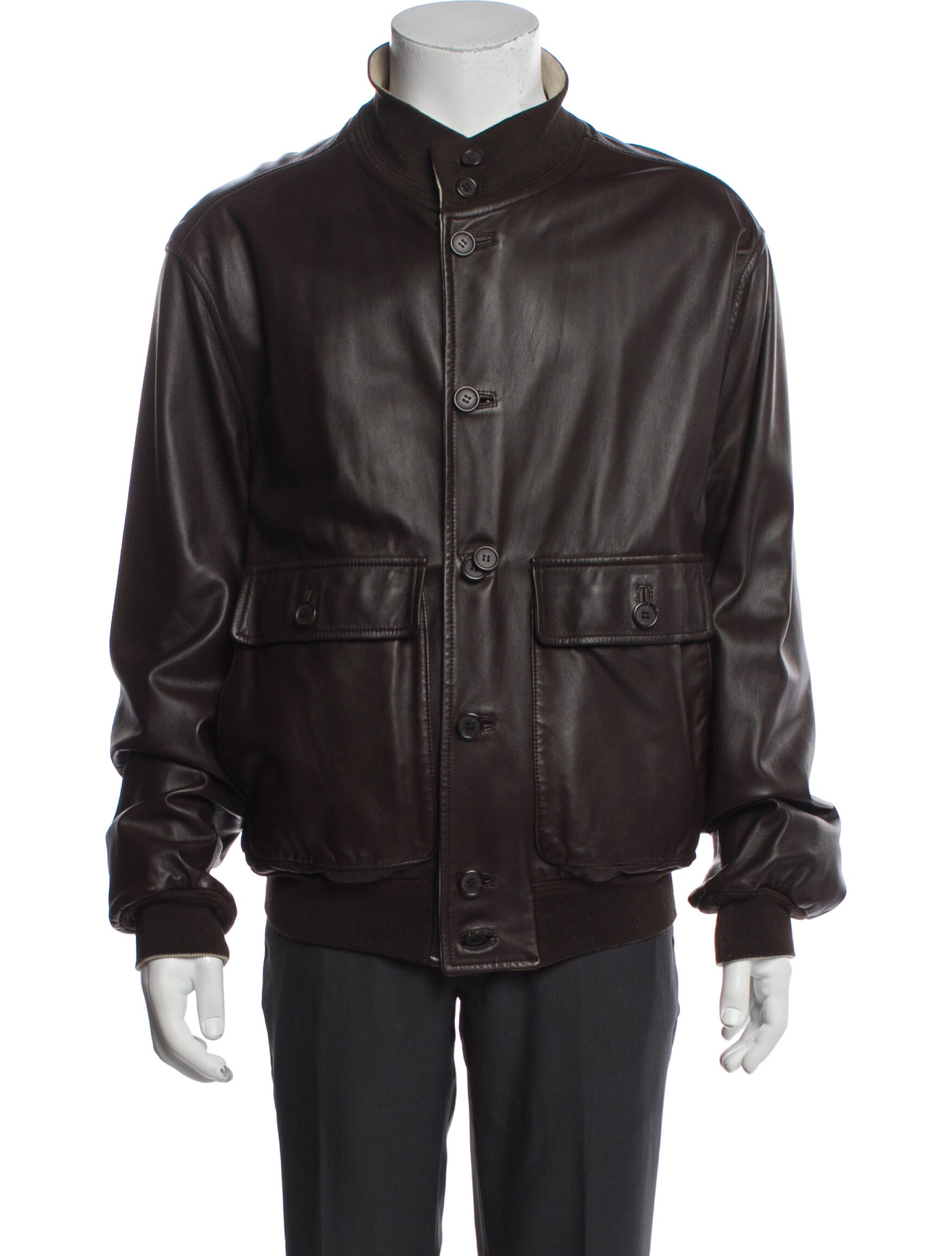 Ermenegildo Zegna Leather Utility Jacket