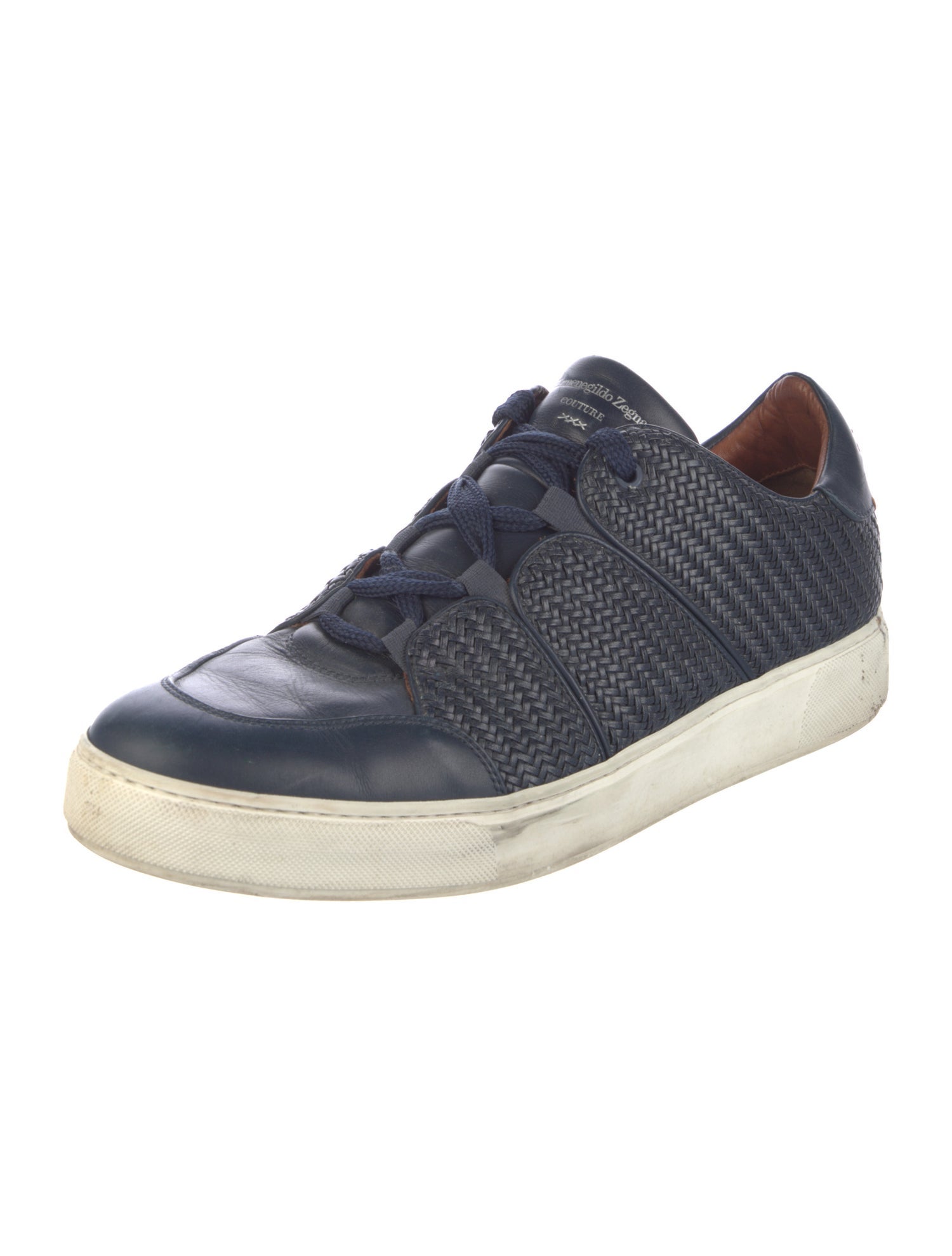 Ermenegildo Zegna Leather Printed Sneakers