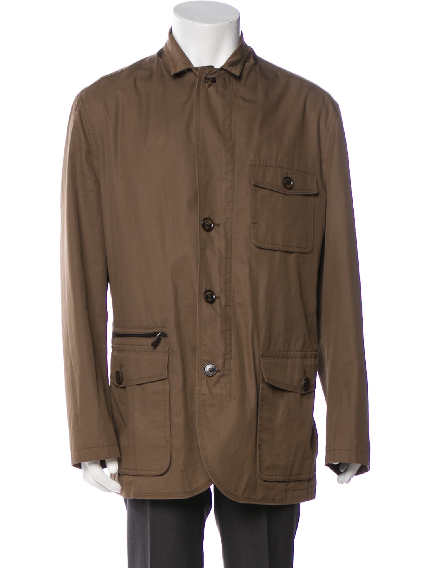 Ermenegildo Zegna Leather Utility Jacket