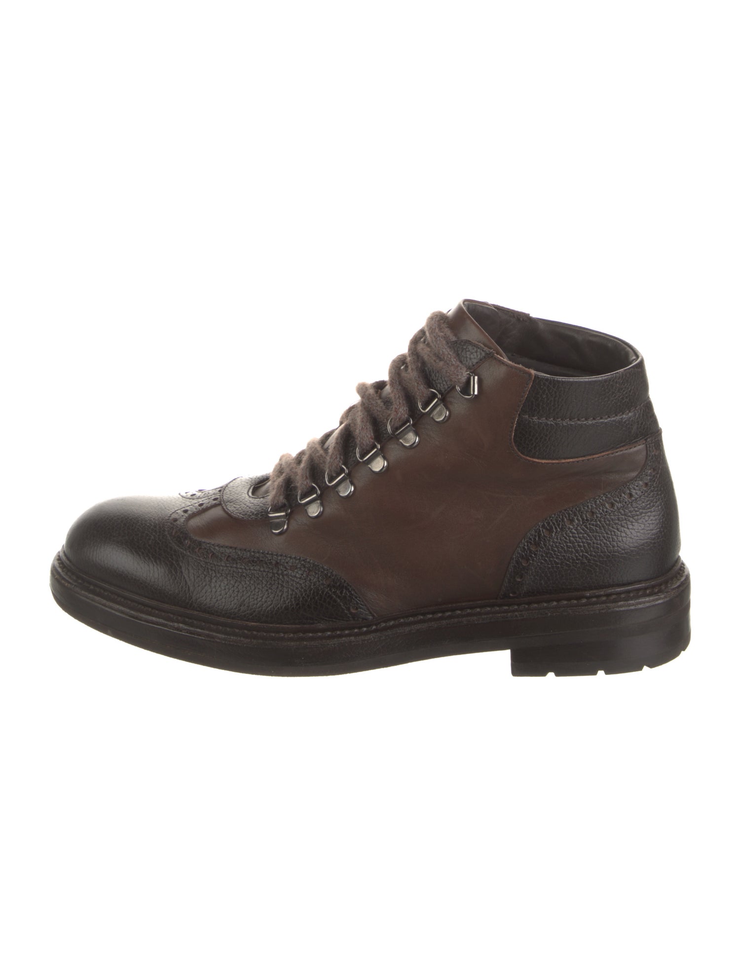 Ermenegildo Zegna Leather Lace-Up Boots