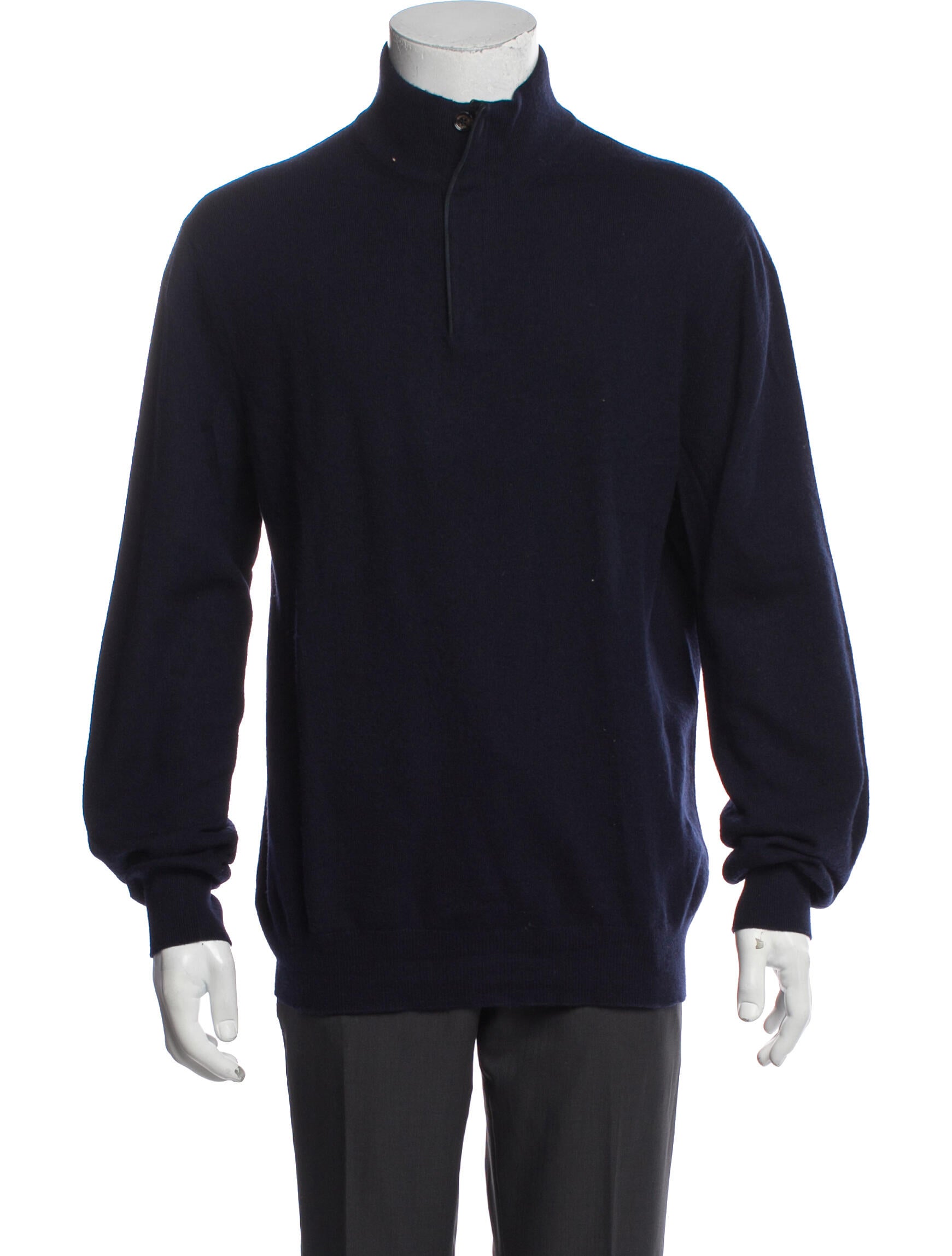 Ermenegildo Zegna Cashmere Turtleneck Polo Sweater