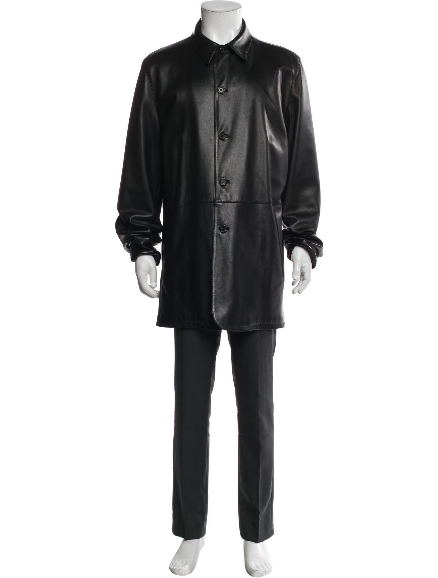 Ermenegildo Zegna Leather Coat