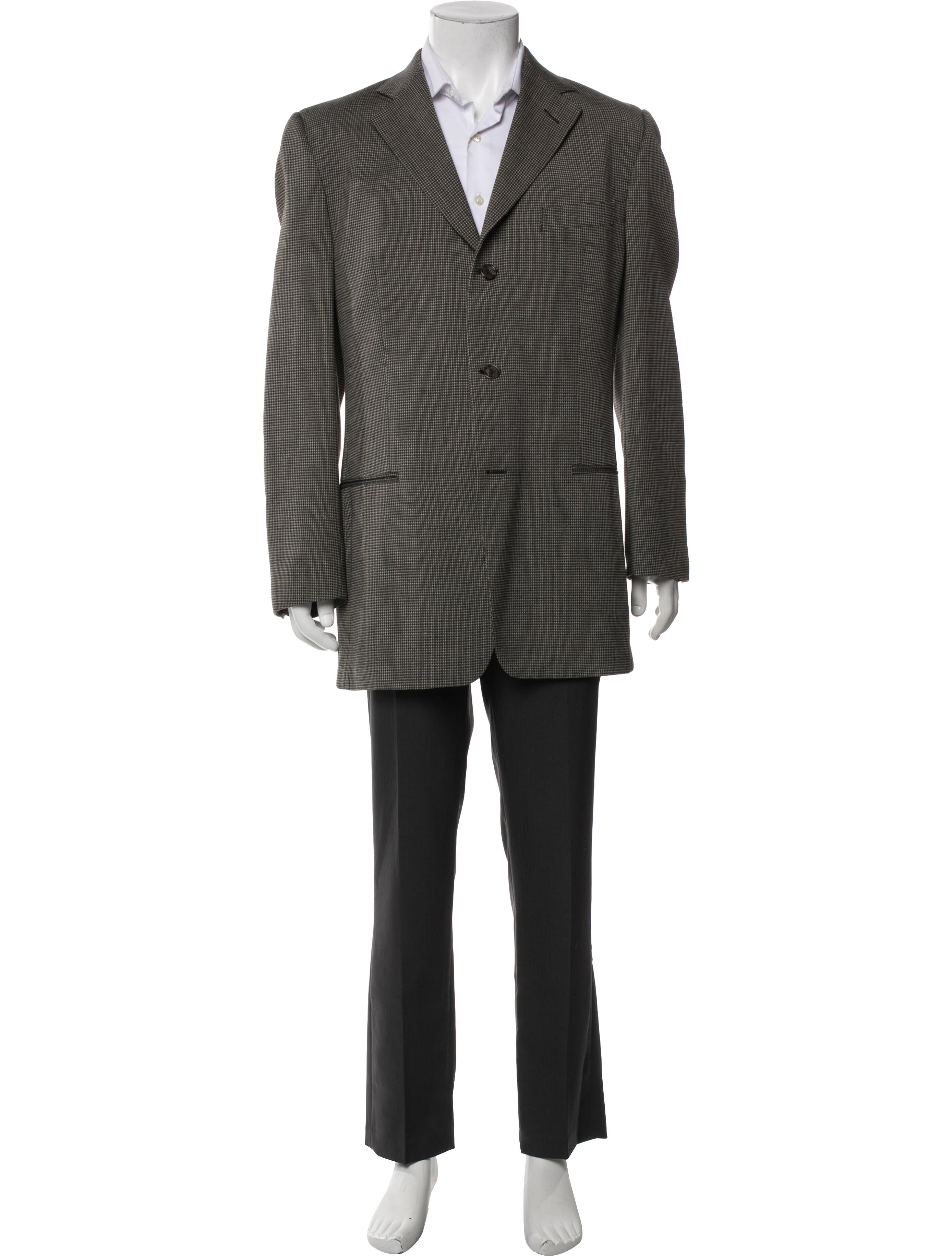 Ermenegildo Zegna Wool Houndstooth Print Blazer