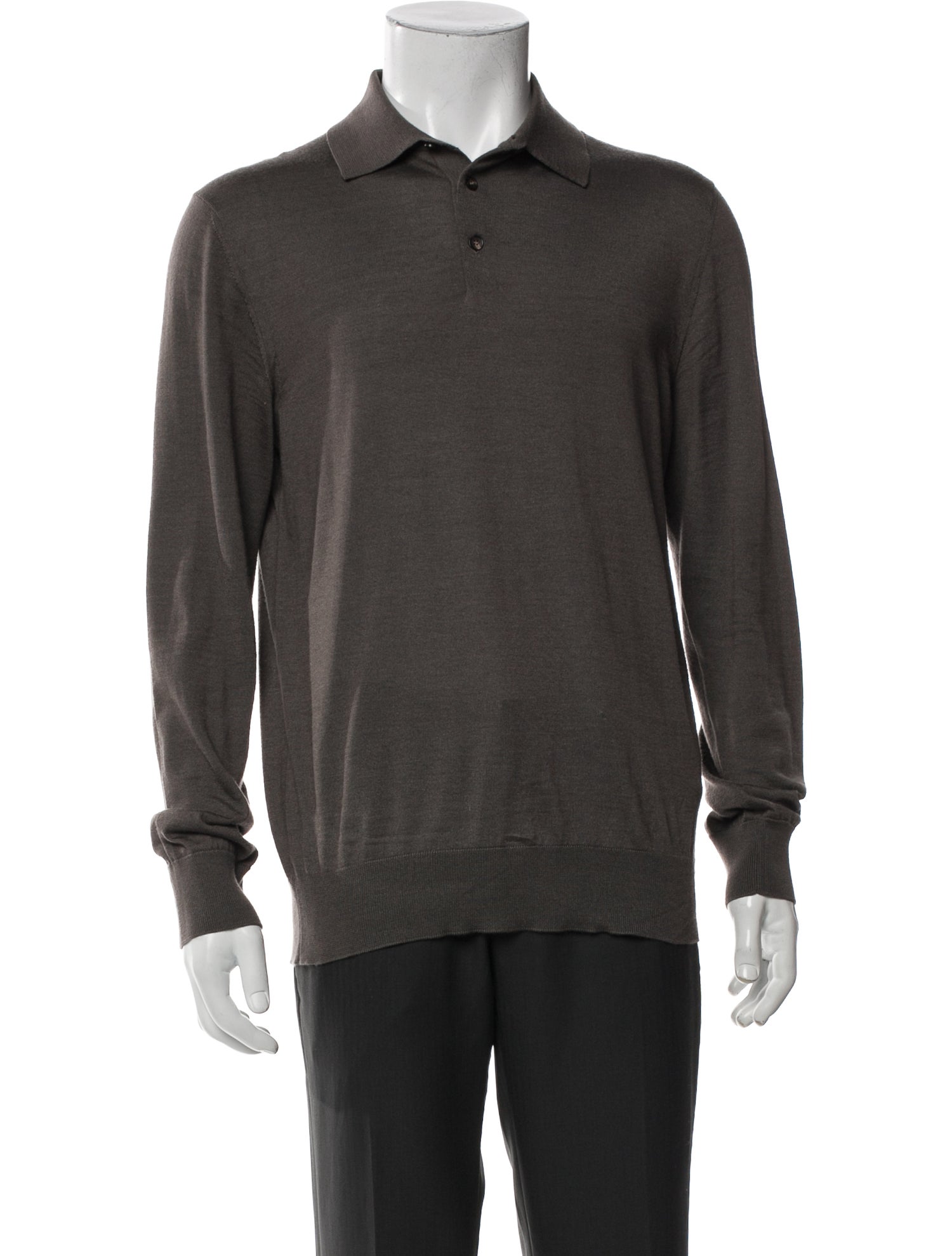 Ermenegildo Zegna Cashmere Mock Neck Polo Sweater