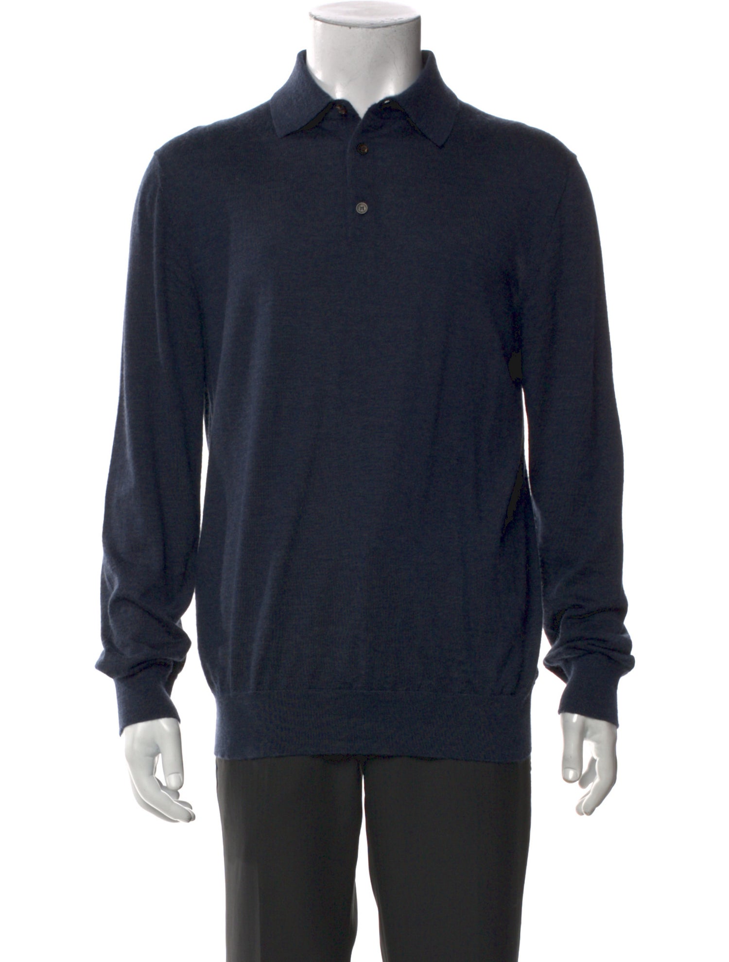 Ermenegildo Zegna Collar Long Sleeve Polo Sweater