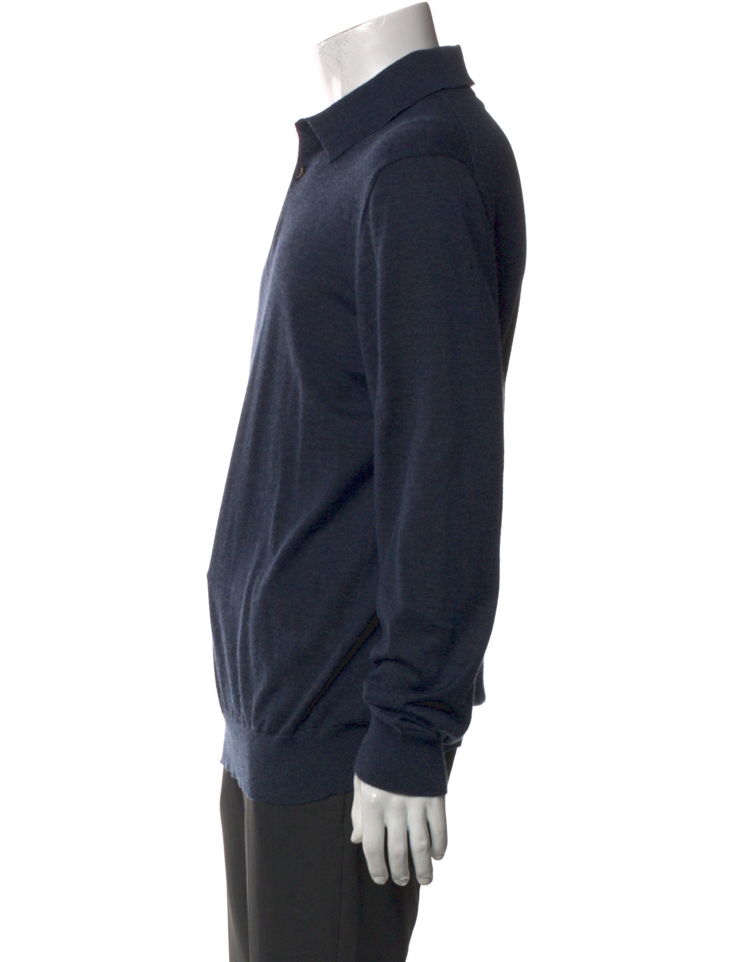 Ermenegildo Zegna Collar Long Sleeve Polo Sweater