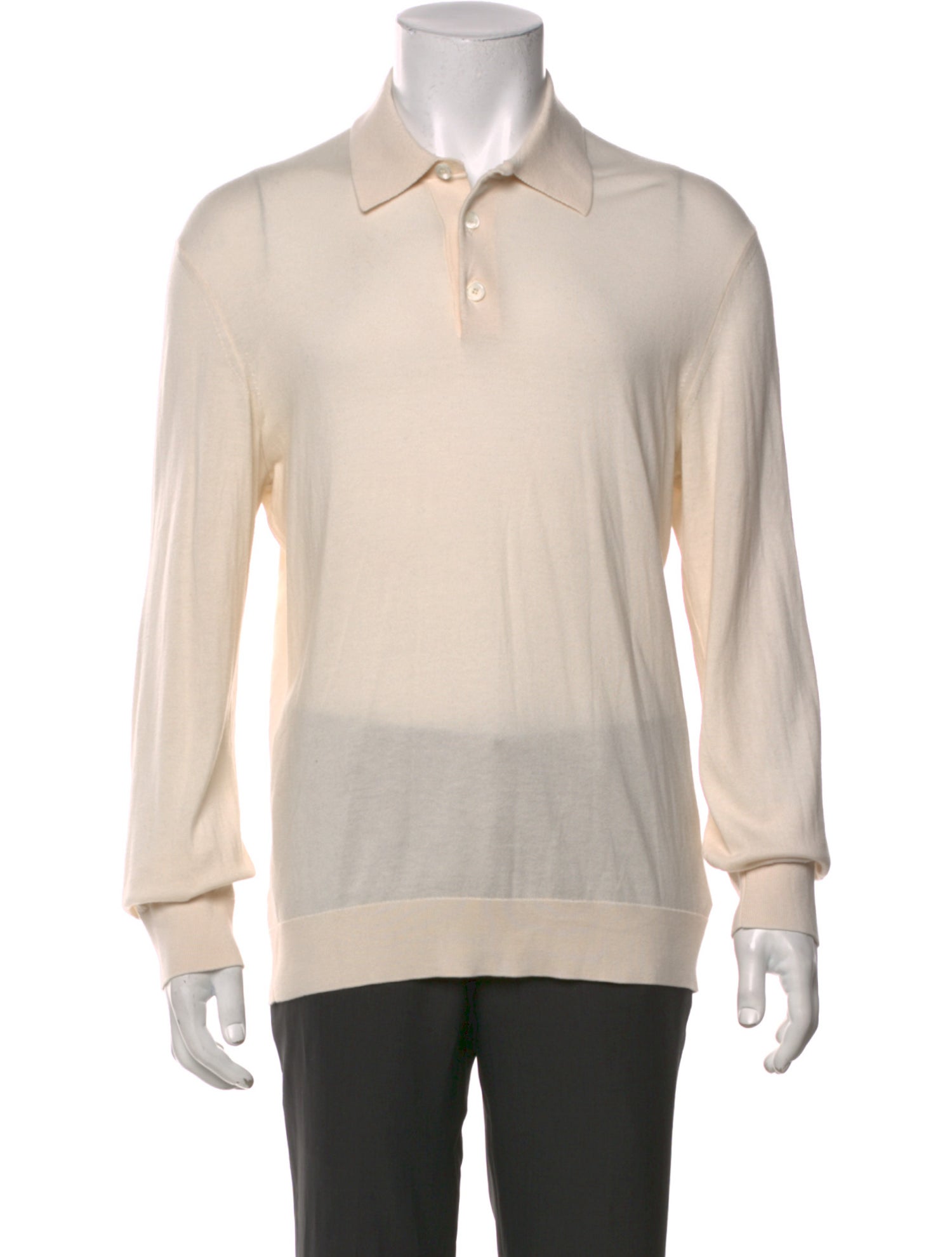 Ermenegildo Zegna Collar Long Sleeve Polo Sweater