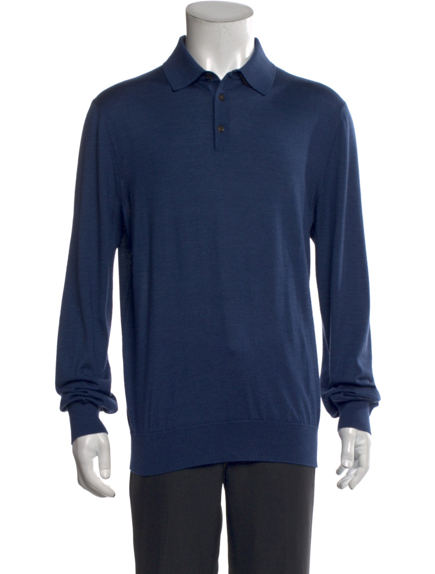 Ermenegildo Zegna Mock Neck Long Sleeve Polo Sweater