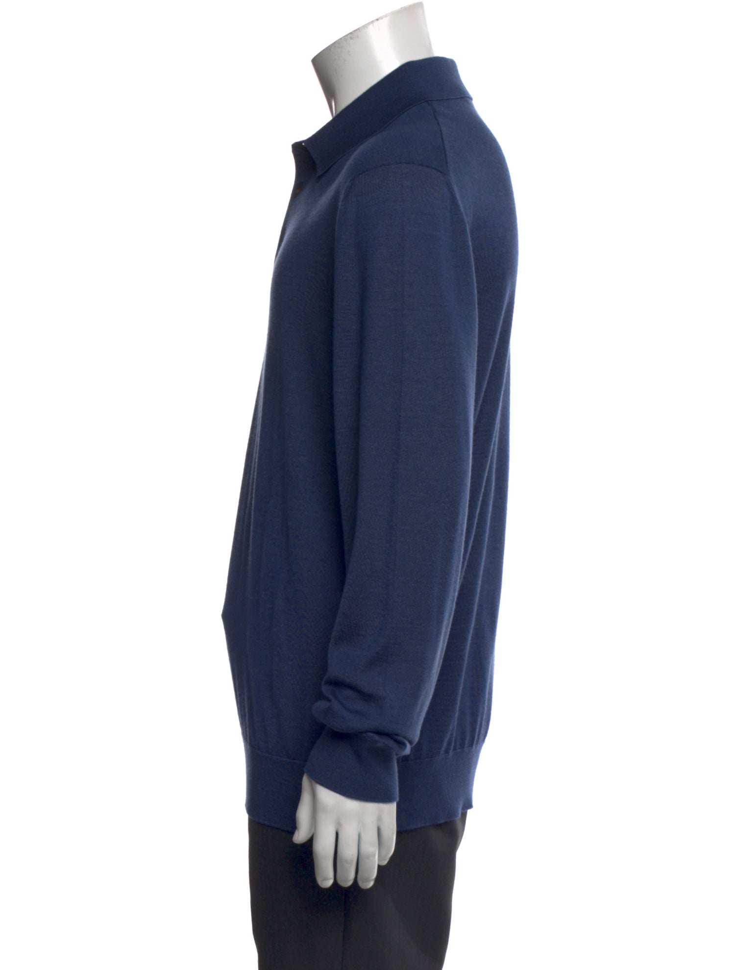 Ermenegildo Zegna Mock Neck Long Sleeve Polo Sweater