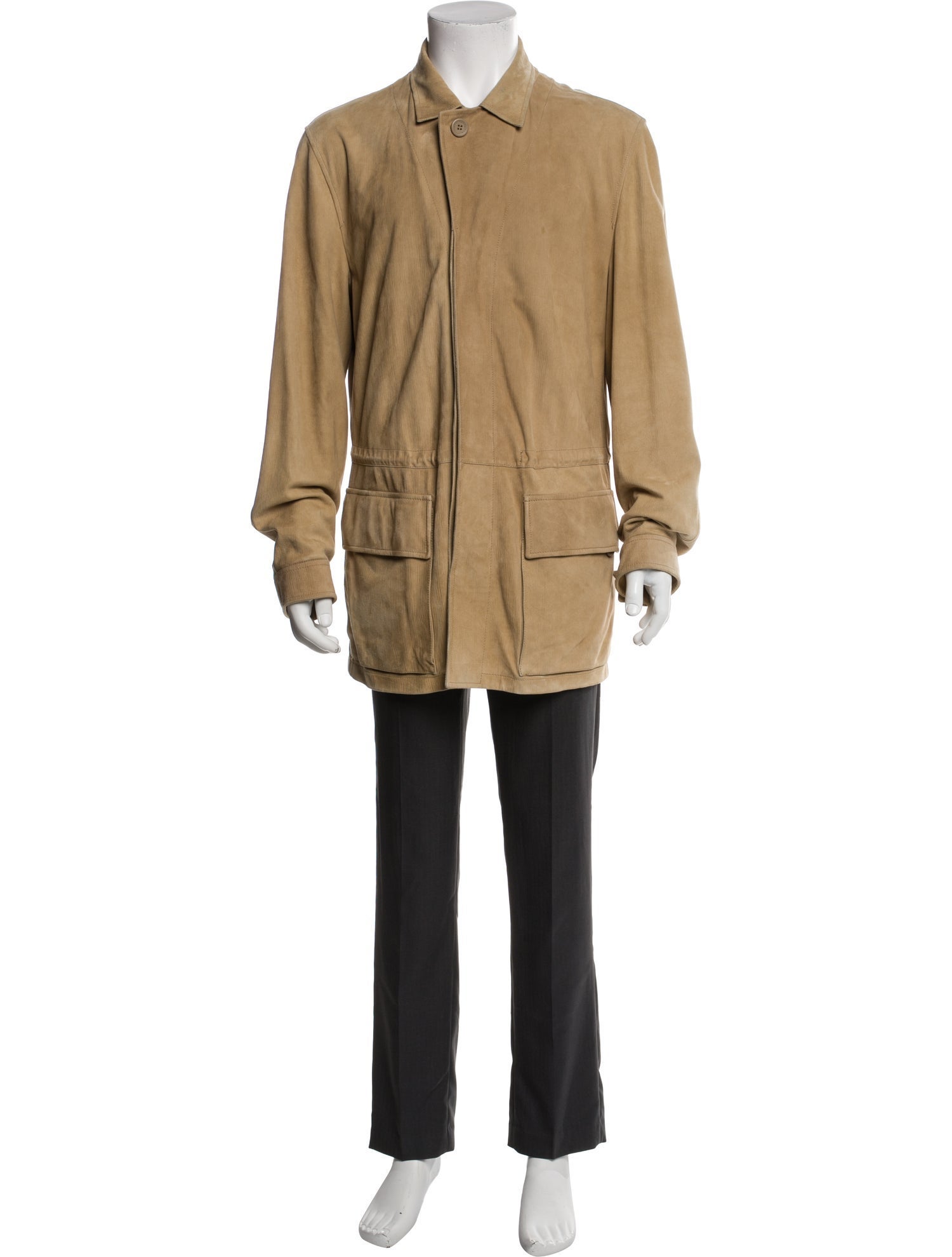 Ermenegildo Zegna Leather Trench Coat