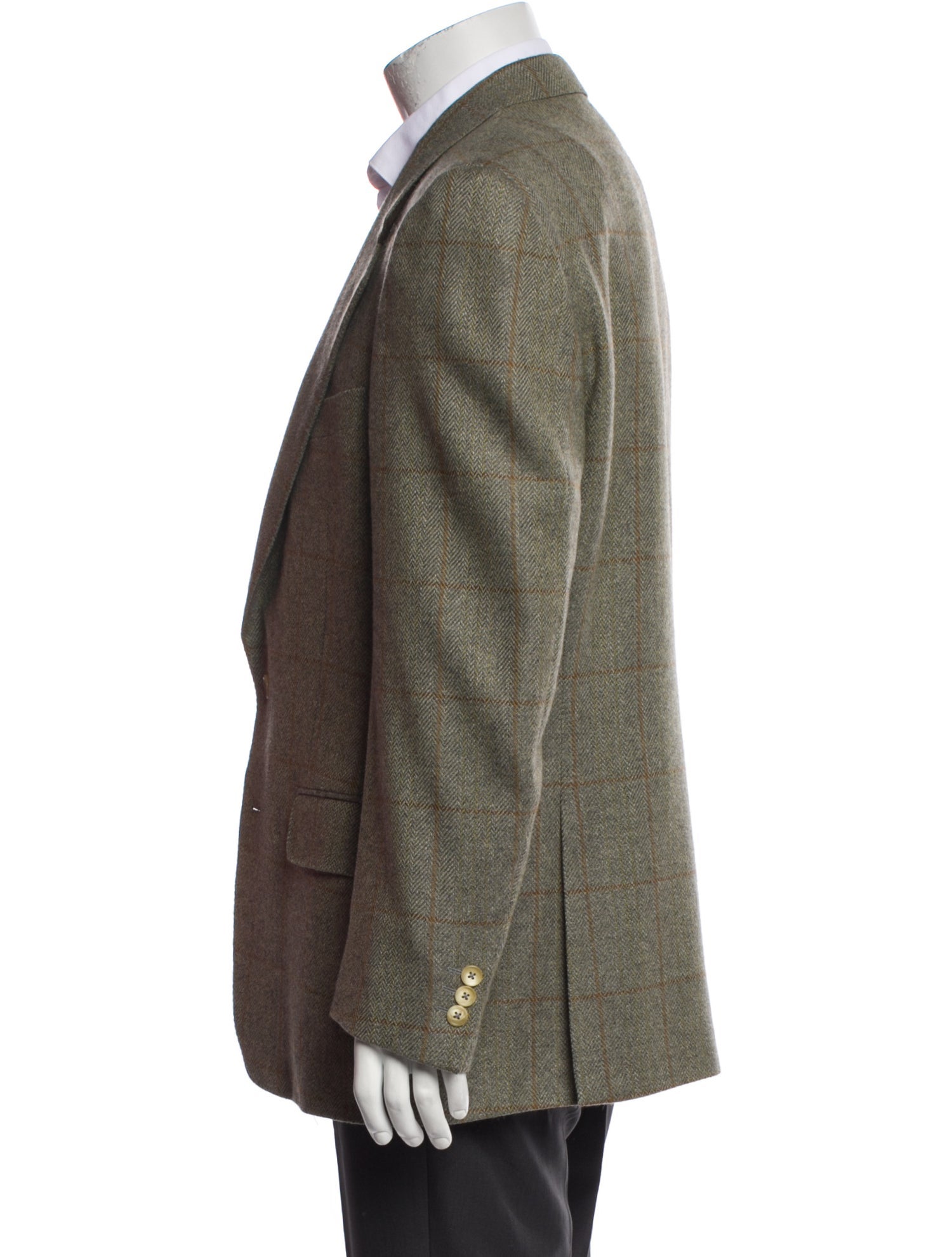 Ermenegildo Zegna Cashmere Plaid Print Blazer