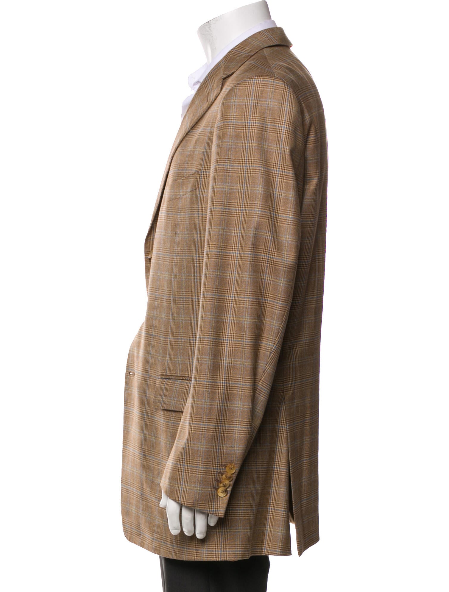 Ermenegildo Zegna Wool Plaid Print Blazer