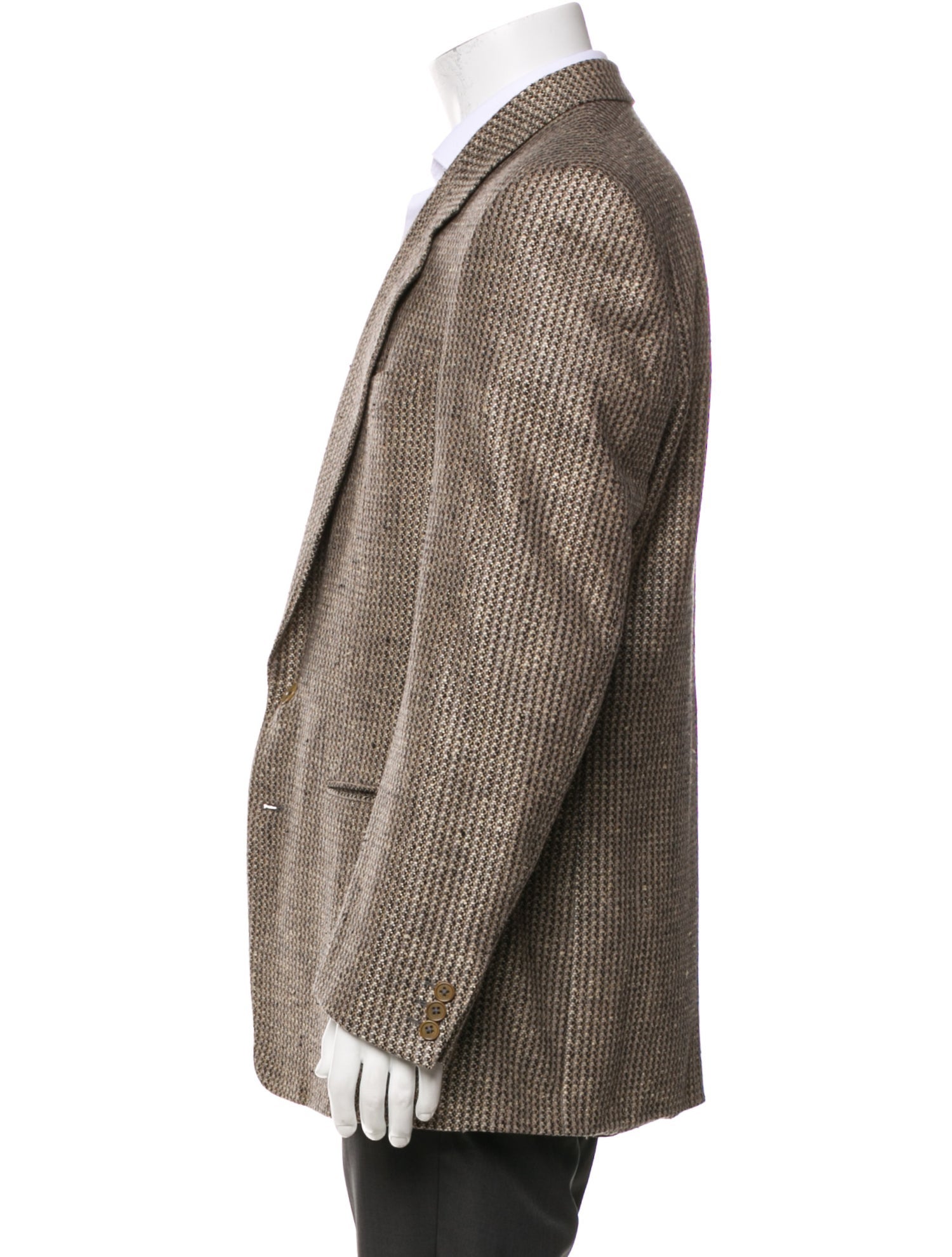Ermenegildo Zegna Silk Tweed Pattern Blazer