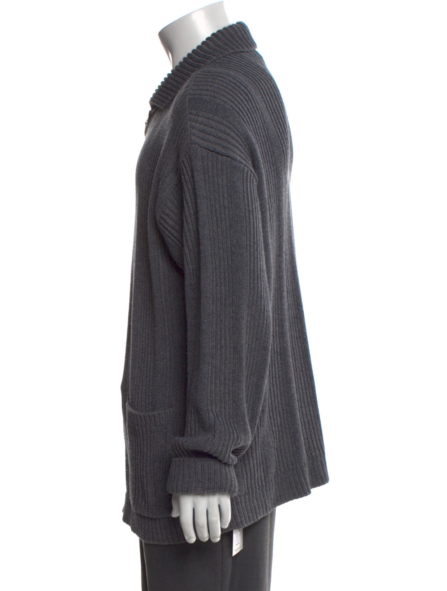 Ermenegildo Zegna Mock Neck Long Sleeve Polo Sweater